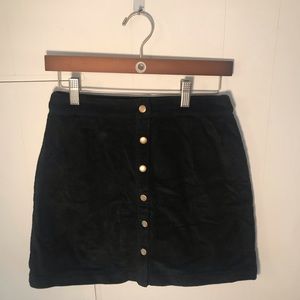 Corduroy mini skirt